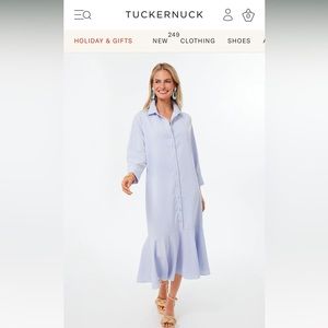 POMANDER PLACE Blue Gingham Shannon Maxi Dress Size XS